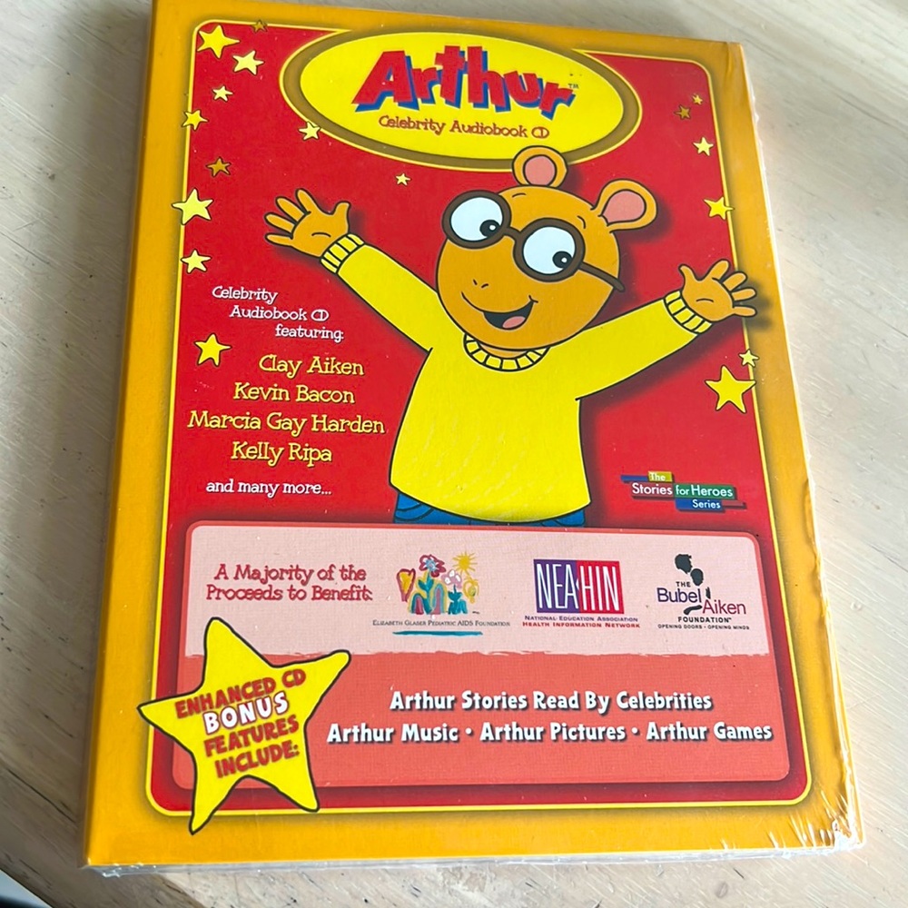 Arthur Celebrity Audiobook CD-Kelly Ripa,Kevin Bacon,Clay Aiken,Ziggy Marley NIP
